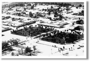 Aerial view of Chandler's central park and town layout