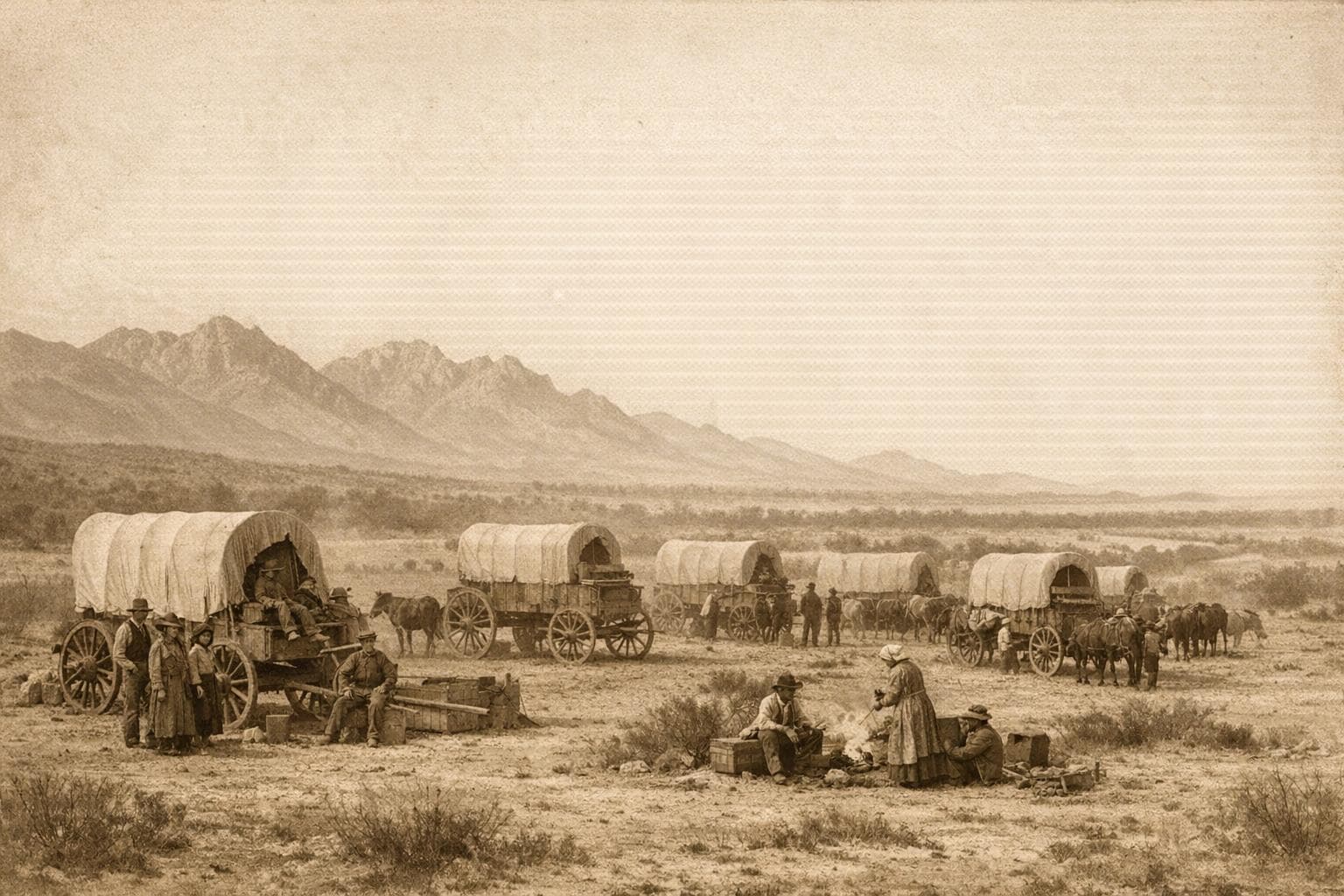 Historical photograph of St. David pioneers